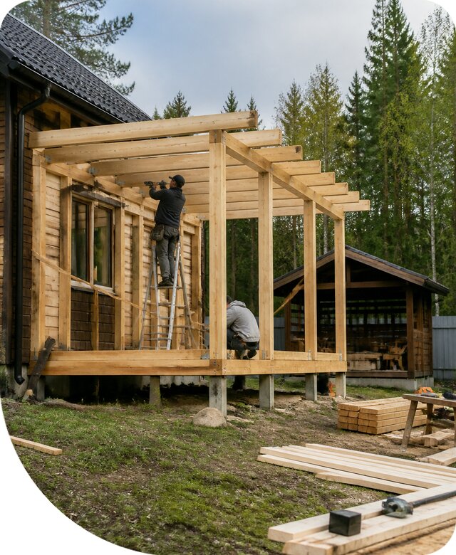 Строительство пристроек и построек на участке в Кирове-Чепецке